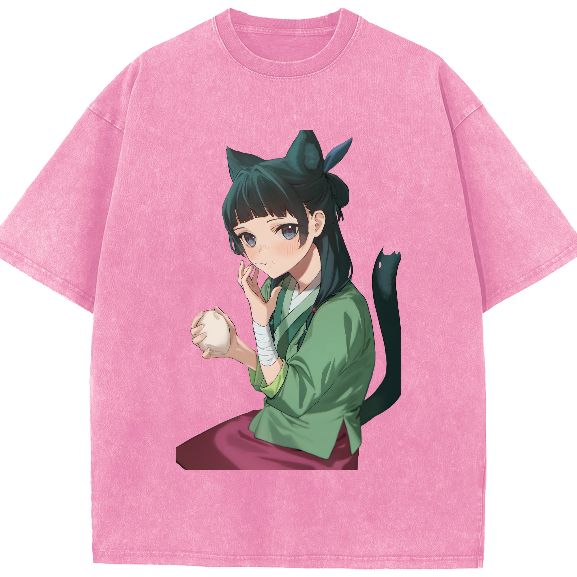 （画像用） 薬屋のひとりごと The Apothecary Diaries 綿100% ヴィンテージ風 半袖Tシャツ（フロントプリント）